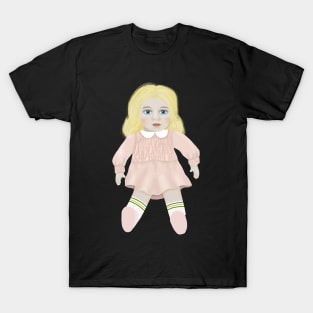 Stranger things Eleven pink dress doll T-Shirt